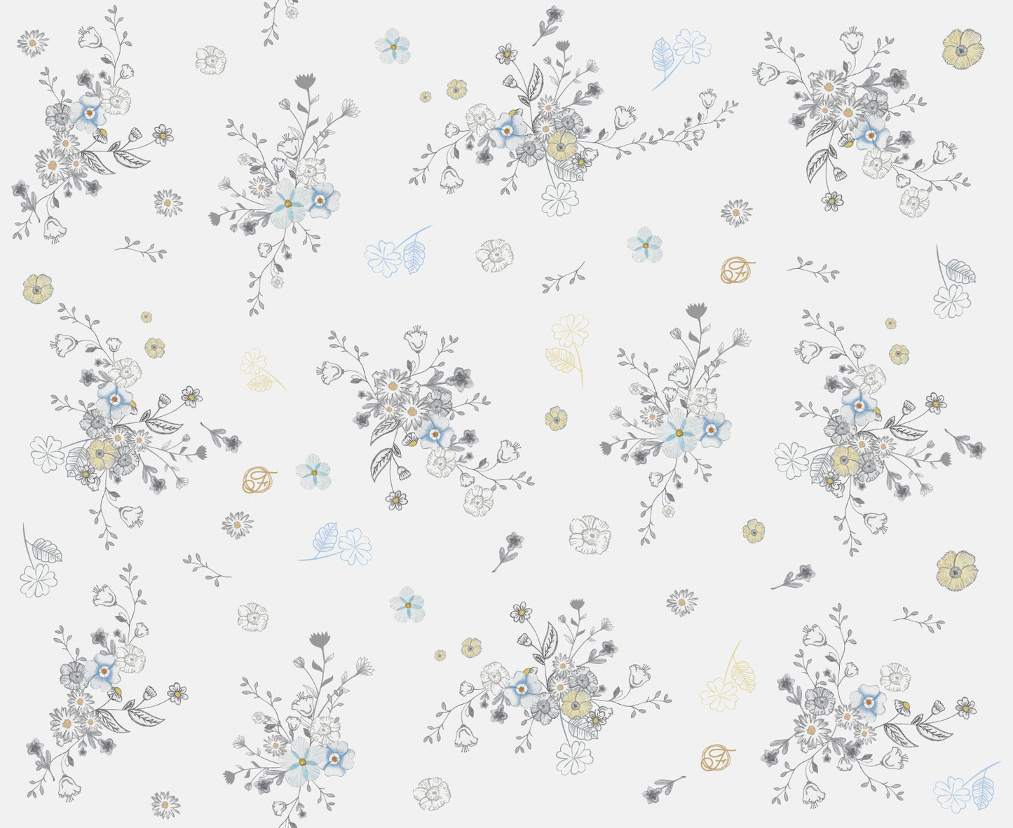 Corsages on pearl gray