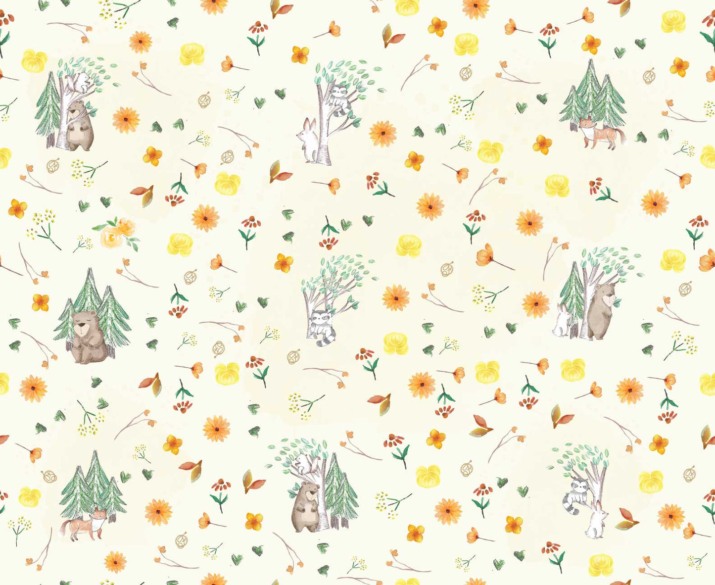 Fair bear and friends (soft yellow)