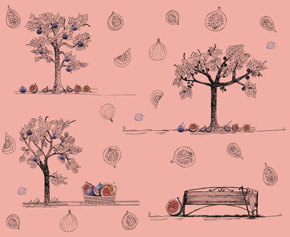 Thinking under Fig Trees 1 (Peach Pink)