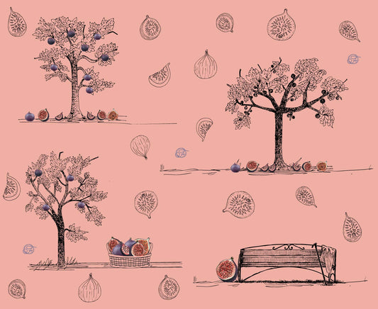 Thinking under Fig Trees 1 (Peach Pink)